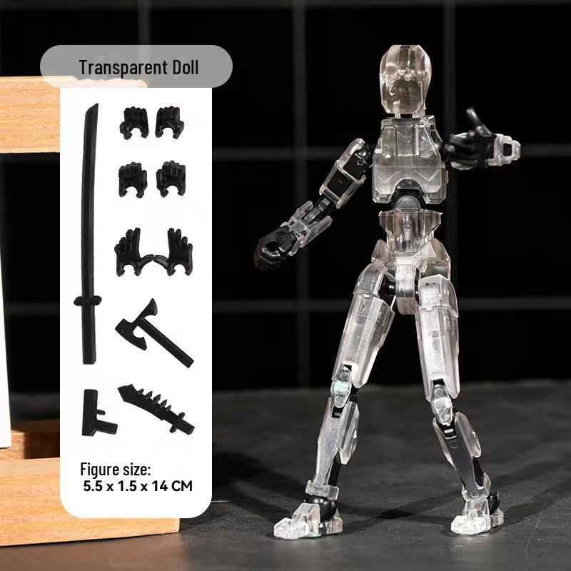 3D-printet flerledds gulrotrobot håndmodellbyggeleke for barn