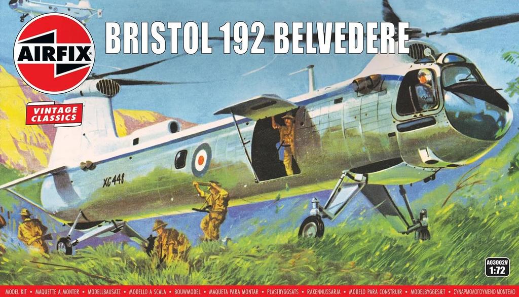 Airfix Vintage Classic Series British Bristol 192 Belvedere Plastic Model 1/72 X-3002V