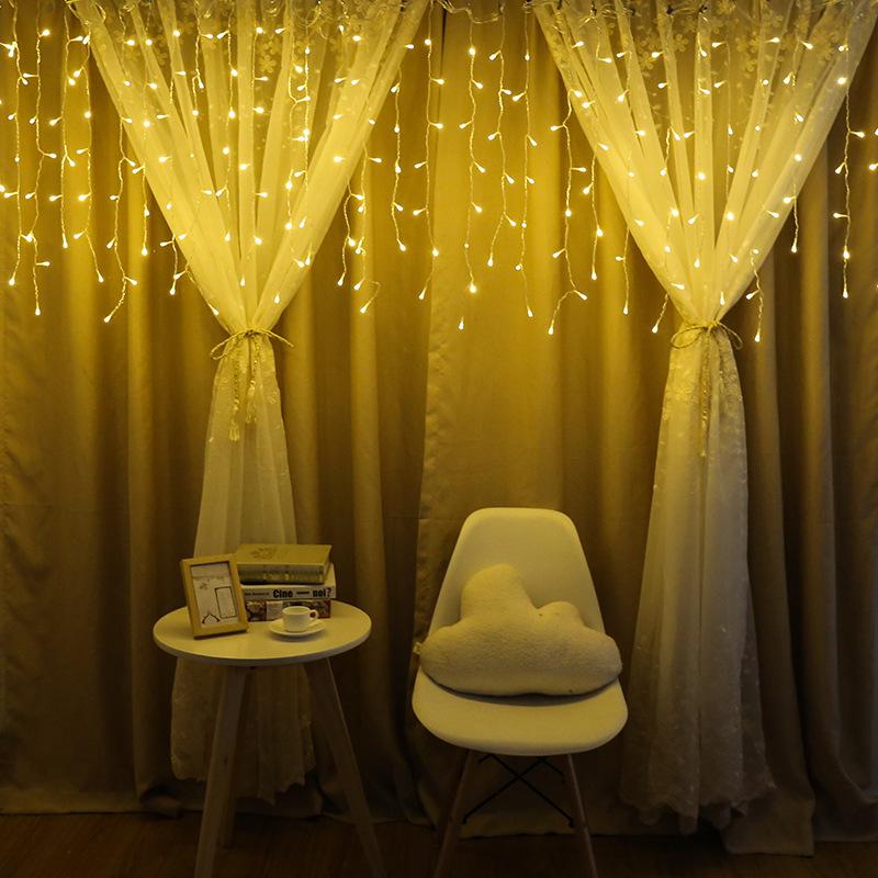 LED Ice Strip Lights: Starry Sky Balcony & Bedroom String Lights for Garden and Window Curtain Decor