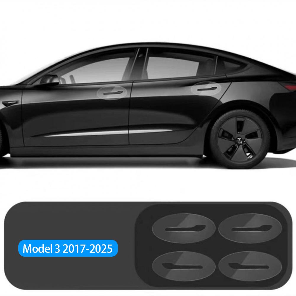 8Pcs/Set Car Door Handle Scratch Protector Inverted Door Handle Paint Protective TPU Film Clothing For Tesla Model 3 Model Y 2017-2025