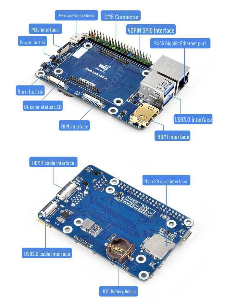 Raspberry Pi CM5 Compute Module 5 IO Base A Board