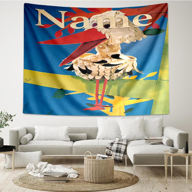 Custom Name de fabeltjeskrant Print Tapestry, Backdrop, Easy Setup, Ideal for Bedroom, Office & Living Room, with Aesthetic Wall Hanging Decor.