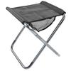 Outdoor Portable Folding Stool Aluminium Alloy Train Painting Camping Folding Stool Plus Size Silver Grey