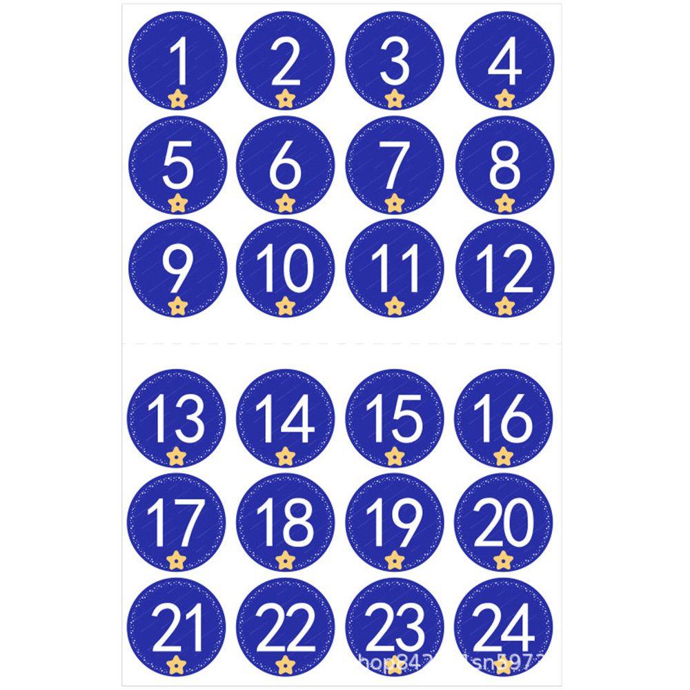 Multi-Function Gift Packaging Sealing Adhesive Label Number Stickers Paper Stickers Advent Calendar