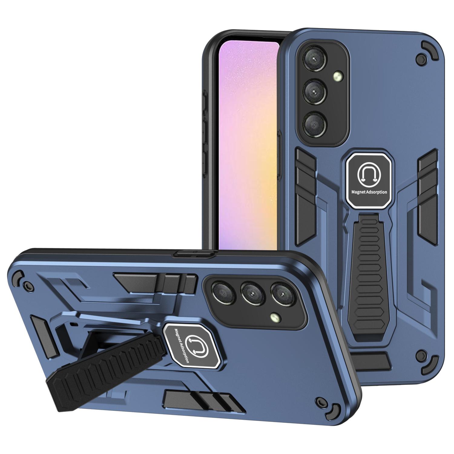 

For Samsung Galaxy A25 5G (Global) (161.0 x 76.5 x 8.3mm) Case Kickstand Phone Cover Drop Protection Blue