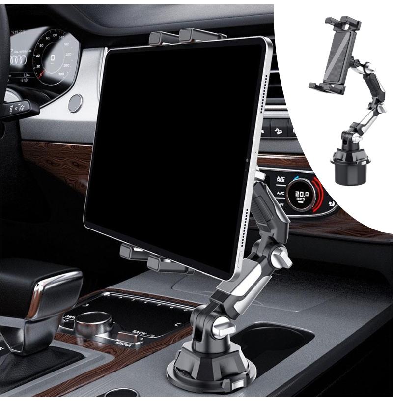 Car Cup Holder Tablet & Phone Mount Universal Stand Adjustable Long Arm For iPad Samsung Kindle Hands-Free Navigation Holder