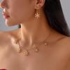 Seasonal Snowflake Earring And Necklace Set With Sparkling Accents For Men And Women