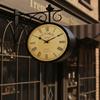 Orologio Bicolore Stile Victoria London Railway Decorazione Murale Industriale Rustica Regalo