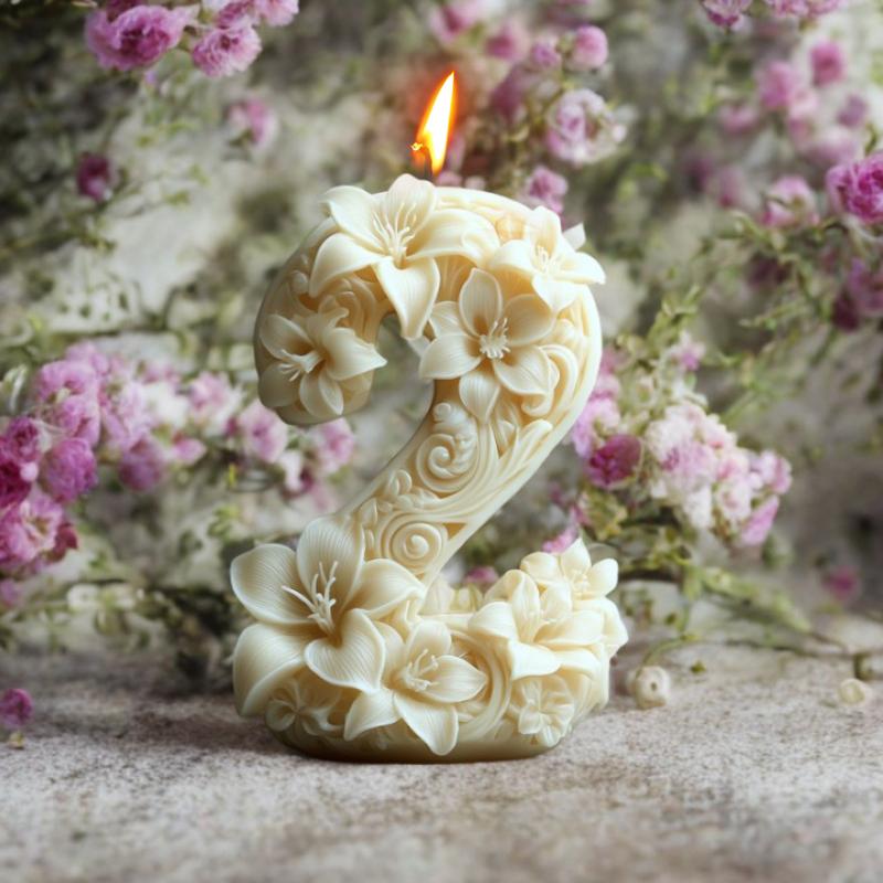 Arabic Number Candle Silicone Mold - DIY Aromatherapy Decor, 3D Resin/Plaster Molds for Home Craft Making