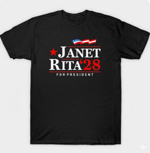 Bluey Janet & Rita Grannies 28 For President 2028 T- Unisex T-Shirt S