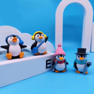 Yousheng 1 Set Aquarium Landscaping Non-fading Vivid Penguin Shape Fish Tank Diver Floating Ornament for Home