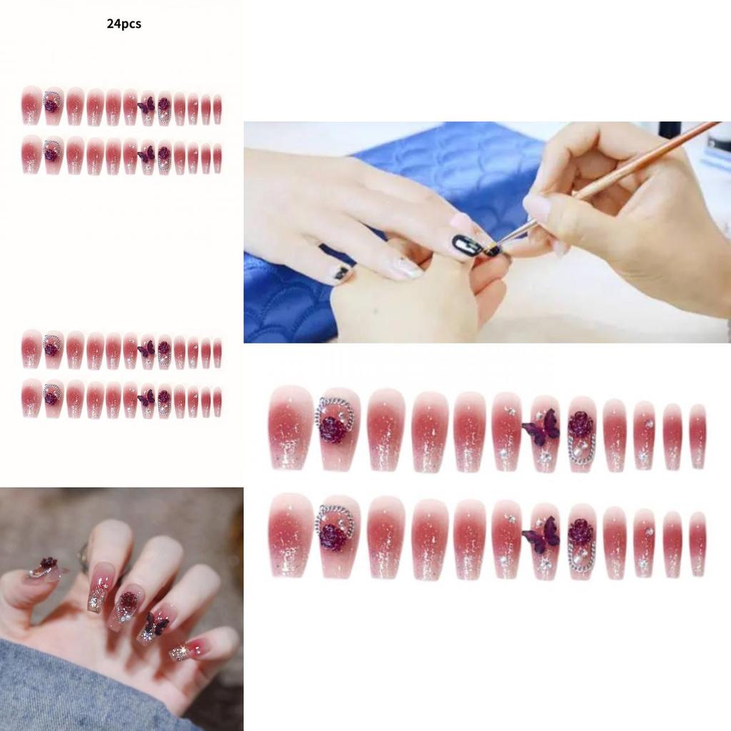 Nägel Tragemaniküre Abnehmbare Nägel Verschleißfest Bequem Leicht