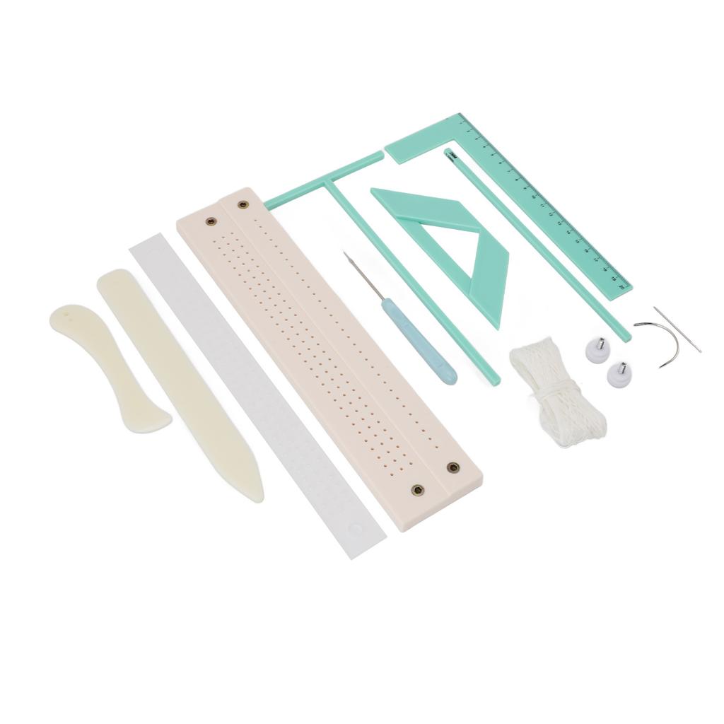 Set Ghid de Perforare pentru Legarea Cărților, Jurnal, Album, Realizare Copertă, Riglă de Poziționare, Ac de Perforare, Legare Cărți