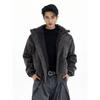 Kisko Winter American-Style Mountain Sheep Fur Collar Suede Cotton Coat for Men and Women, High-End Thickened Warm Jacket Trendy