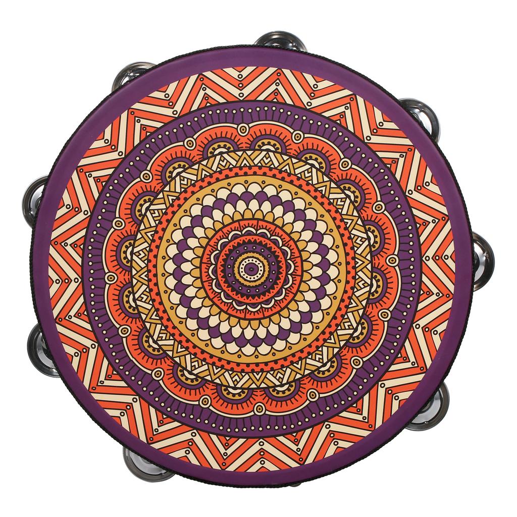 Pack De 6 Tambourins Adultes 15 Cm Avec Grelots - Instrument Percussion Fête, Danse, Karaoké Ou église