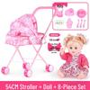 Cross-border Doll & Stroller Set for Girls - Children's Simulation Playhouse Toy