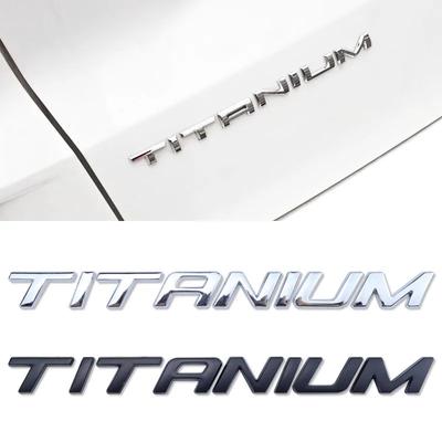 1Pcs X Chrome Black TITANIUM Rear Boot Badge Emblem Sticker Accessories