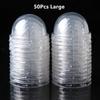 50pcs Plastic Cupcake Paper Cup Transparent Lid Cover Hat for Upper Caliber 5/5.8/6.8cm Baking Cups Muffin Cup Cake Decoration