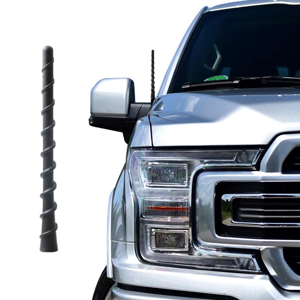1 * 18cm Creative Car Spiral Pattern Short Antenna Mast Rod Radio AM/FM Off-road Vehicle Modified Antenna For Ford F150