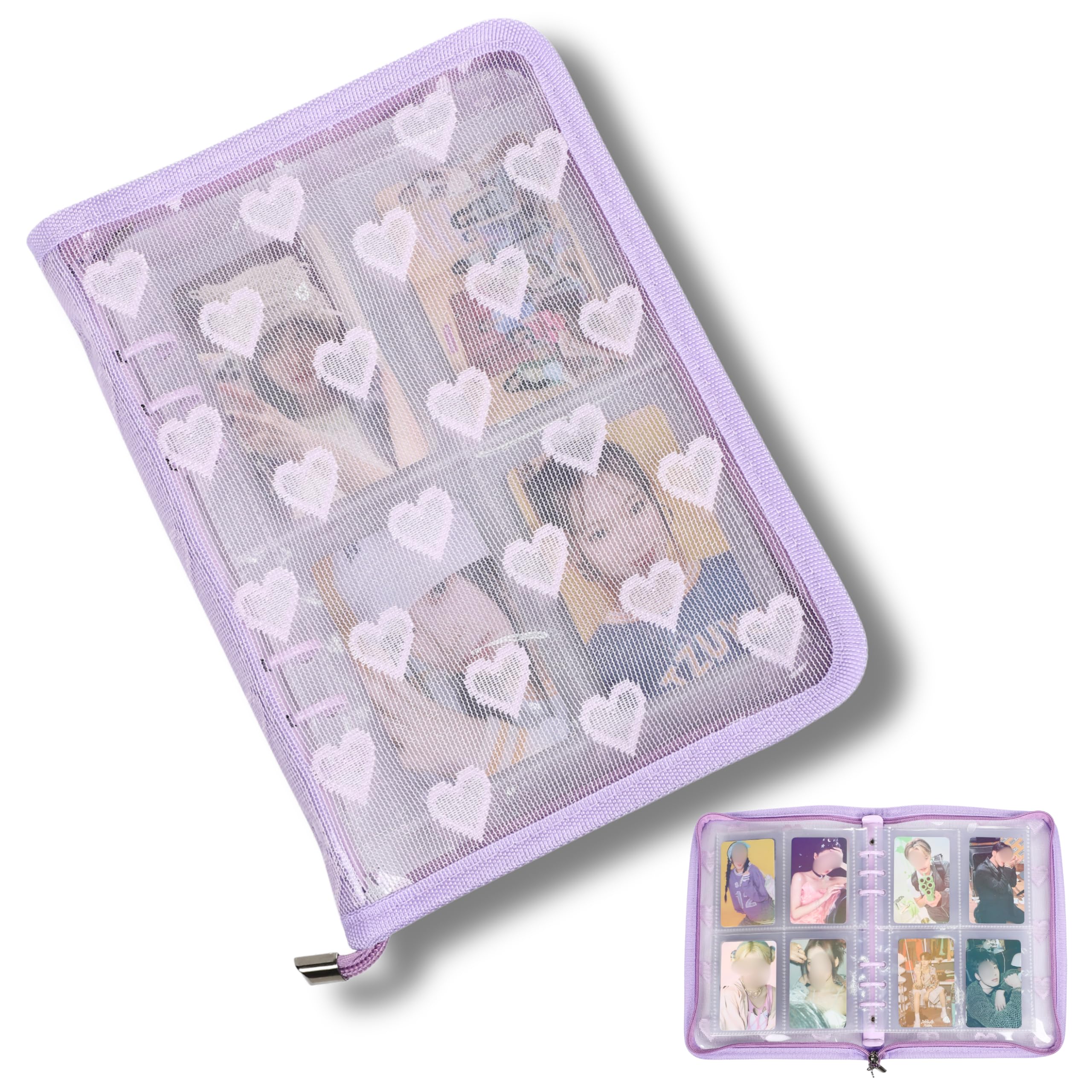 

Карта Коллекционная карта Корейский A5 Системный планер H&J Файл, Кейс, 6-кольцевой биндер, Хранение, В форме сердца (фиолетовый) фиолетовый