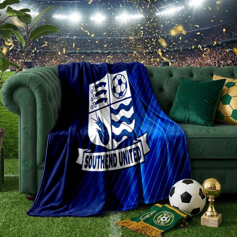 Southend Crest Design Throws Blanket Flannel Blankets Plush for Couch Bed Gifts for Men Women Travel picnic blanket Christmas fan gifts
