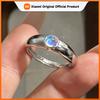 925 Sterling Silver Rings For Women Geometric Fine Jewelry Finger Adjustable Retro MoonStone Ring For Party Birthday Gift