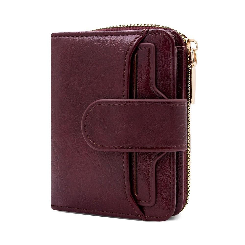 Fashion Zipper Short Wallet Waterproof Integrated Coin Purse High-end Stationery Bag Card Storage