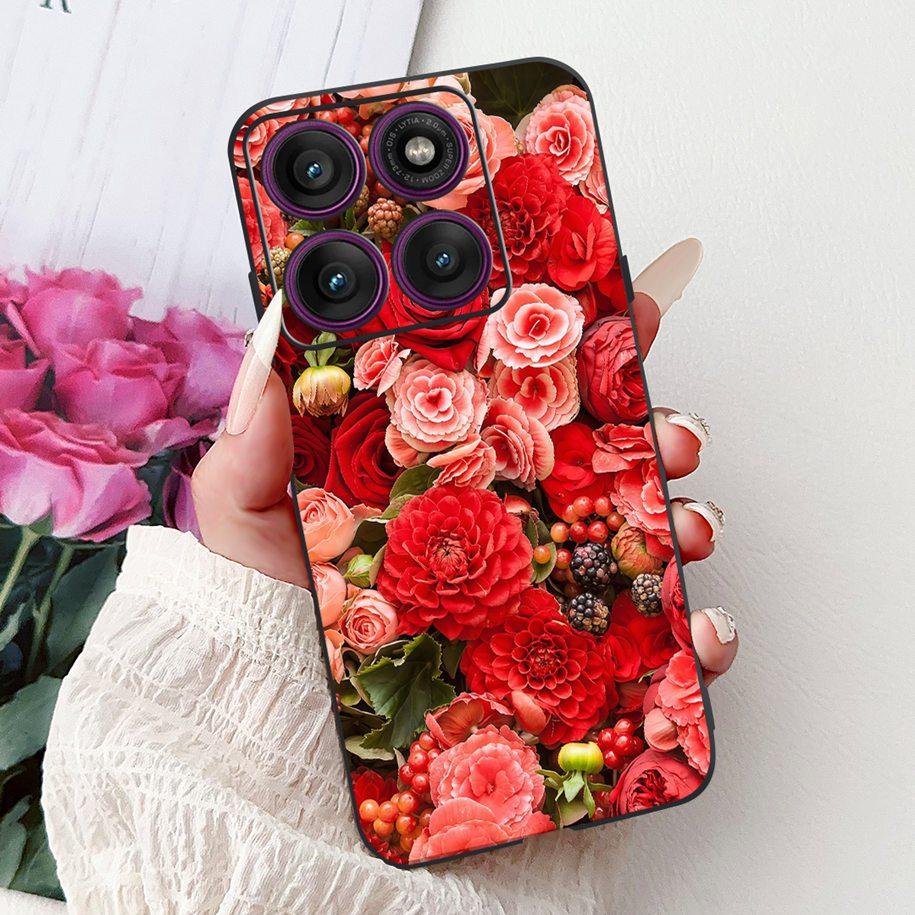 

For Motorola Moto Edge 60 Pro 2025 Case Fashion Flower Bowknot Soft Silicone Back Cover For Moto Edge 60 Fusion Edge60 60s Coque Edge 60 Fusion