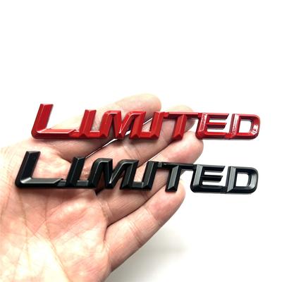 3D Metal Letters Logo Limited Emblem Car Fender Badge Rear Trunk Sticker for Highlander Jeep Limited Sticker Accessories
