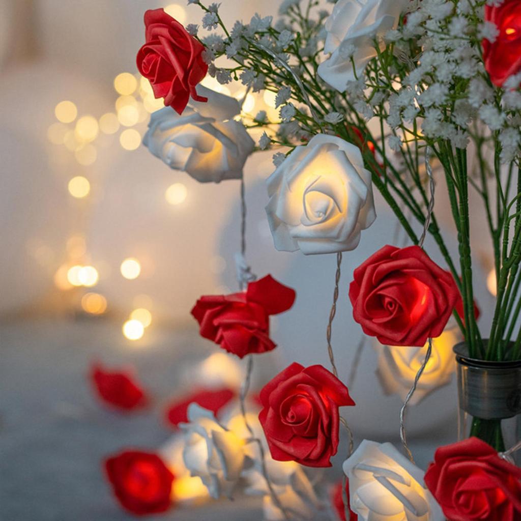 Lampki LED Różane 300cm Nowość 20 LED na Imprezę Dzień Matki Festiwal