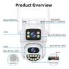 iCSee Dual-Lens Wireless WiFi Camera with HD Color Night Vision & Mobile Remote Outdoor Monitoring