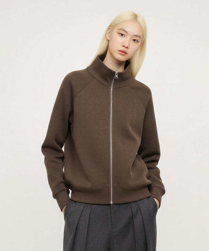 Beoteunseoul [Womens] Daily Raglan High-Neck Zip-Up (4 Colors)