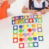 Wooden Color Matching Puzzle Board Fine Motor Skills Logical Thinking Early Learning Educational