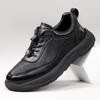 Men'S Leather Casual Shoes Autumn Lace-Up Light And Breathable Outdoor Hiking Leather Shoes Men'S Platform Shoes
