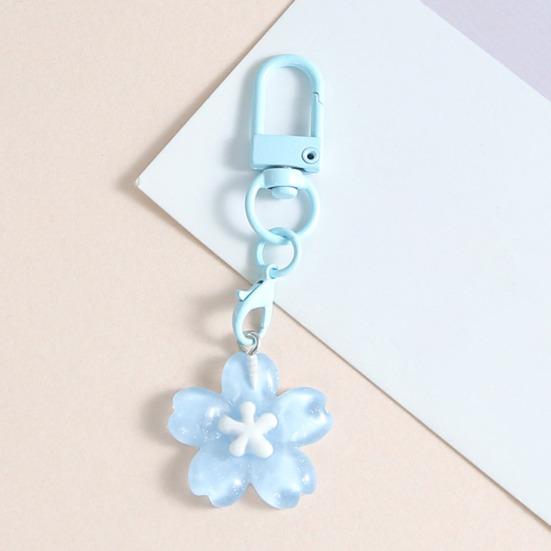 Keychain Pendant Ergonomic Flower Design Key Ring Decorative Key Holder Car Door Backpack Bag Accessory
