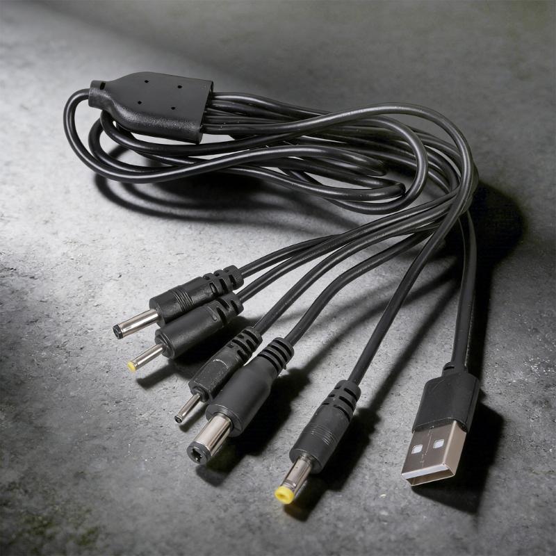 5V USB To 5.5x2.1mm 4.0x1.7mm 2.0x0.6mm 2.5x0.7mm 3.5x1.35mm Charging Cable for Electric Toothbrush Desk Lamp Use