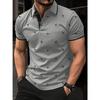 New Men's Collared Polo Shirt with Print – a Stylish, Distinctive Printed Streetwear Top