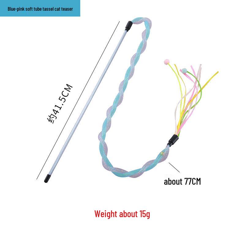 Pet Supplies Feather Bell Fairy Teaser Wand Collection - Interactive Cat Toys