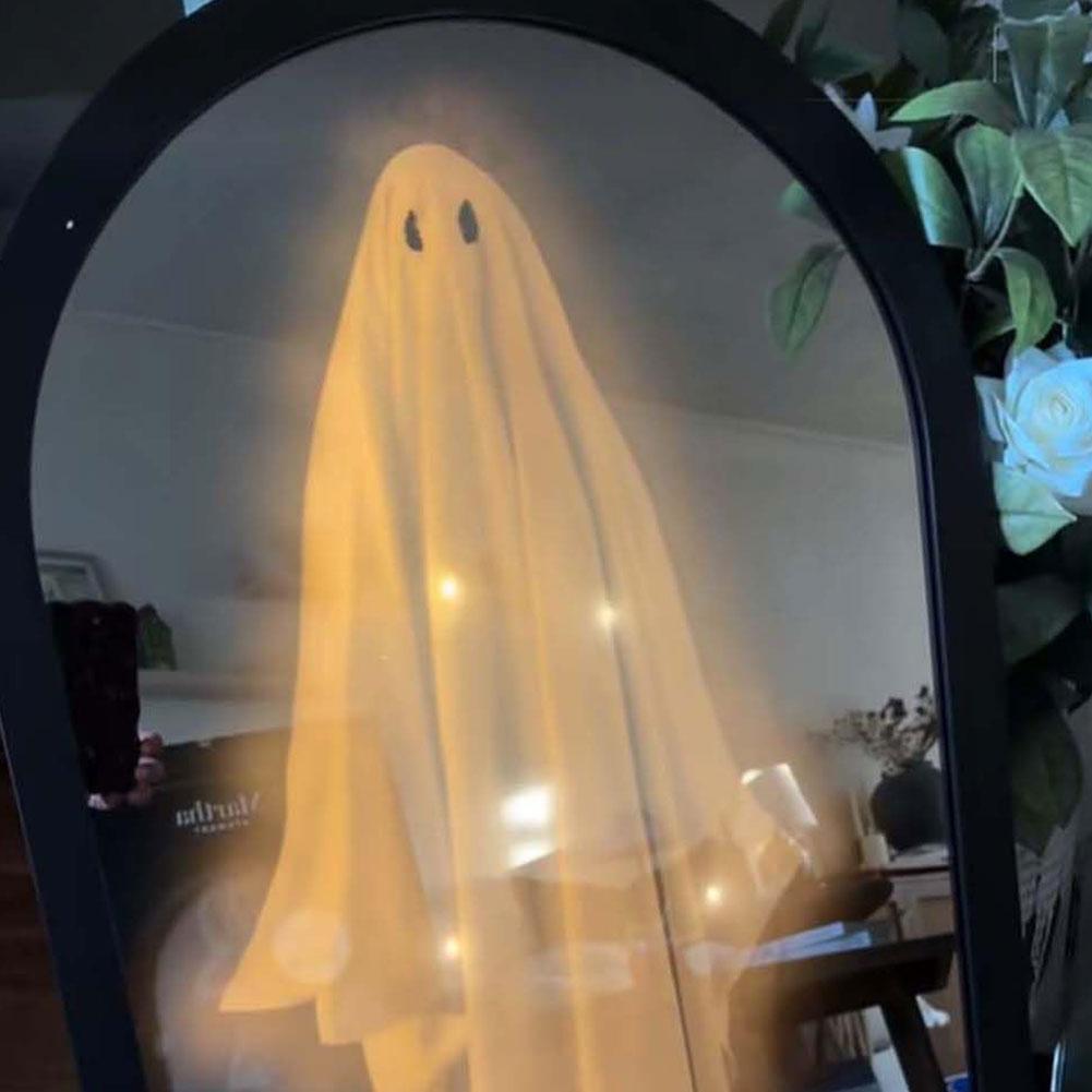 Halloween Hologram Ghost Mirror for Wall Mantle Spooky Scary Ghosts Ghost Hologram Mirror Decorations for Halloween Room Decor