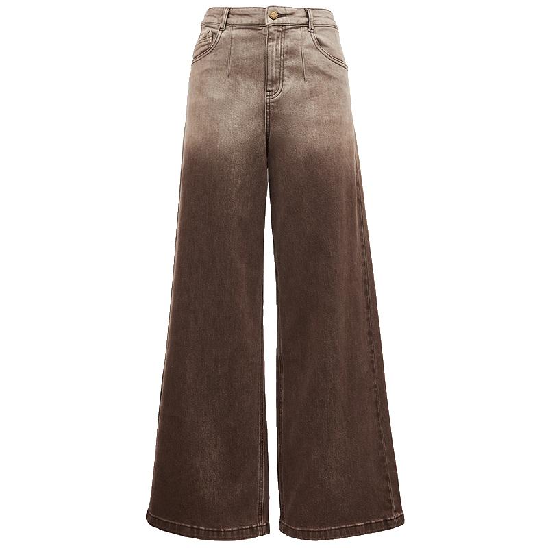 

VEROMODA Women s Wasteland Gradient Washed Wide-Leg Jeans M