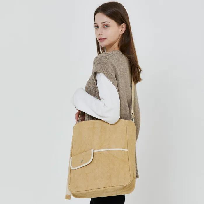 Muddy Pigment Shoulder Crossbody Bag (Pigment Beige)