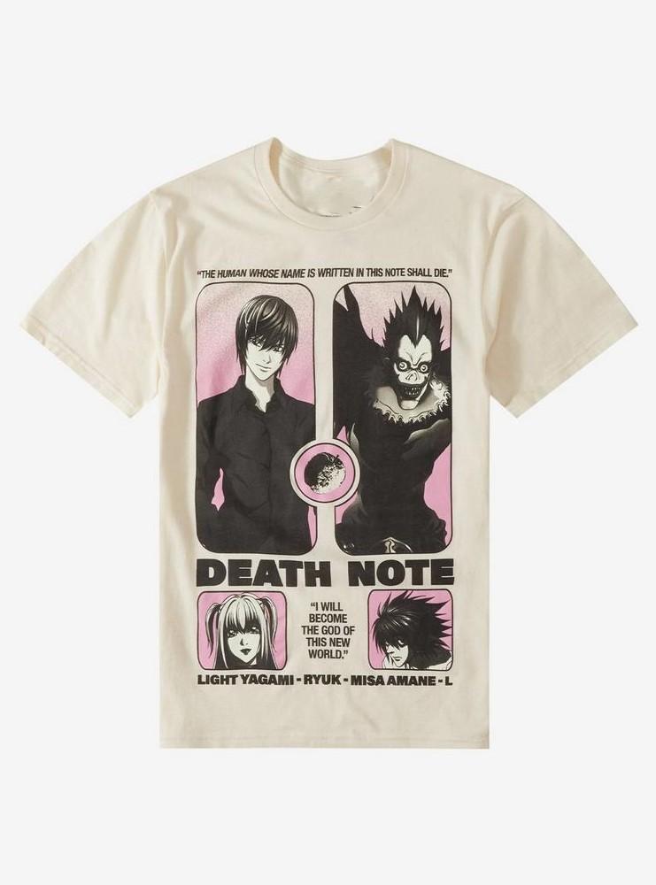 S High Street Punk Print ShortSleeved Death Note TShirt Fashion Top Casual Streetwear Casual Loose Cotton TShirt Unisex