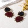 Vintage Resin Dangle Earrings Resin Alloy Irregular Shape Geometric Earrings Sweet Elegant Drop Earrings