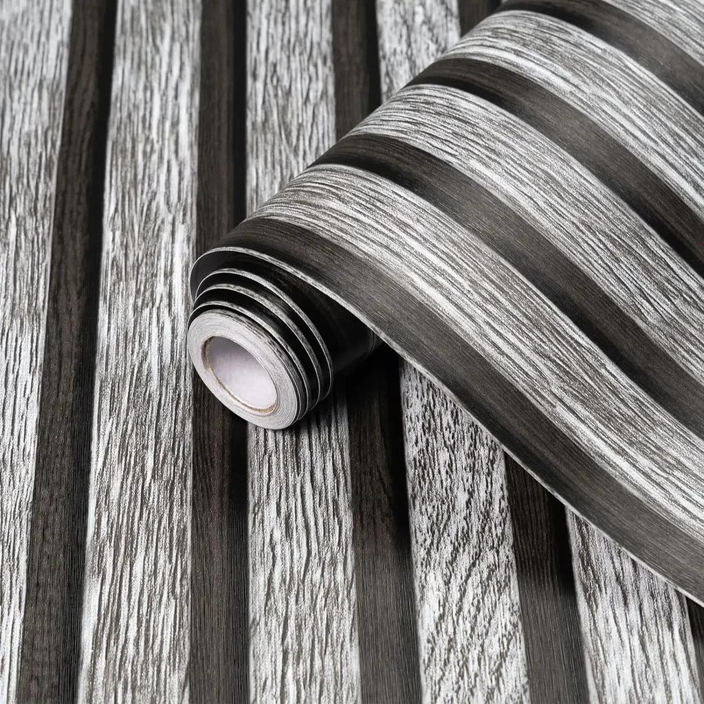 45cm Breite Holzstreifen Hintergrund Wand Selbstklebend Wandverkleidung Schreibtisch Schrank Möbel Arbeitsplatte Renovierung PVC Wasserabweisend Aufkleber