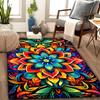 1pc Vintage Mandala Flower Pattern Area Rugs Fiber Carpet Mats Bathroom Mat Bedrooms Living Room Bohemian Style Home Decoration