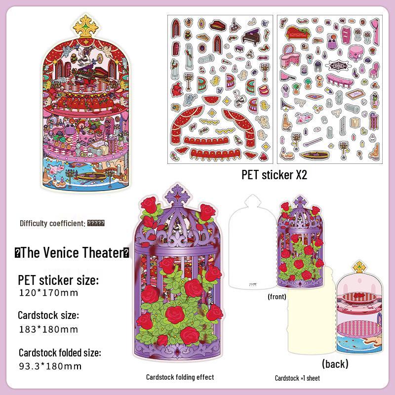 Infeel.Me 2.5D Scenery Stickers - 6th Edition Student Miniature Decoration Stickers