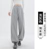 Gray Sweatpants Women's Spring and Autumn Loose Casual Wide-leg Pants New Autumn Small Leggings Sweatpants