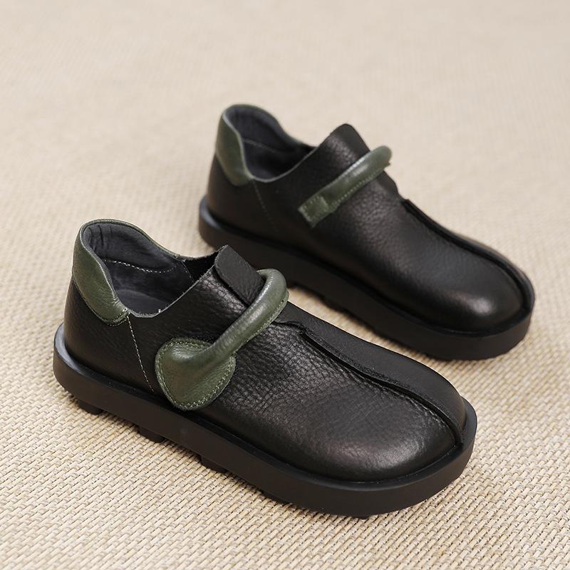 Fashion GKTINOO 2024 New Autumn Flats Shoes For Women Loafers Luxury Designer Casual Shoes Genuine Leather Ladies Vulcanized Shoes