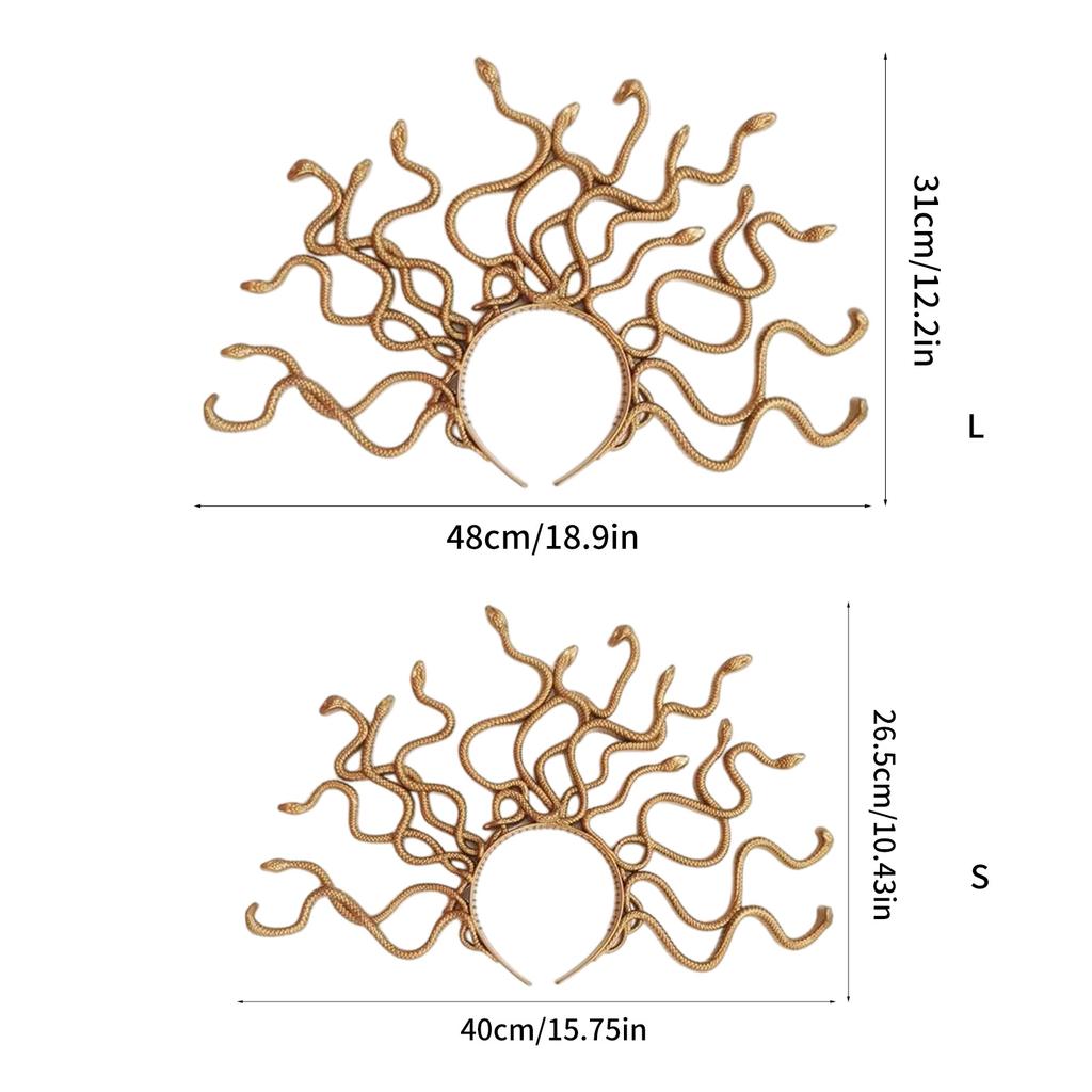 Medusa Schlangen Stirnbänder für Party Halloween Kopfschmuck für Musikfestivals Fotoautomaten Requisiten für Mädchen Fotografie