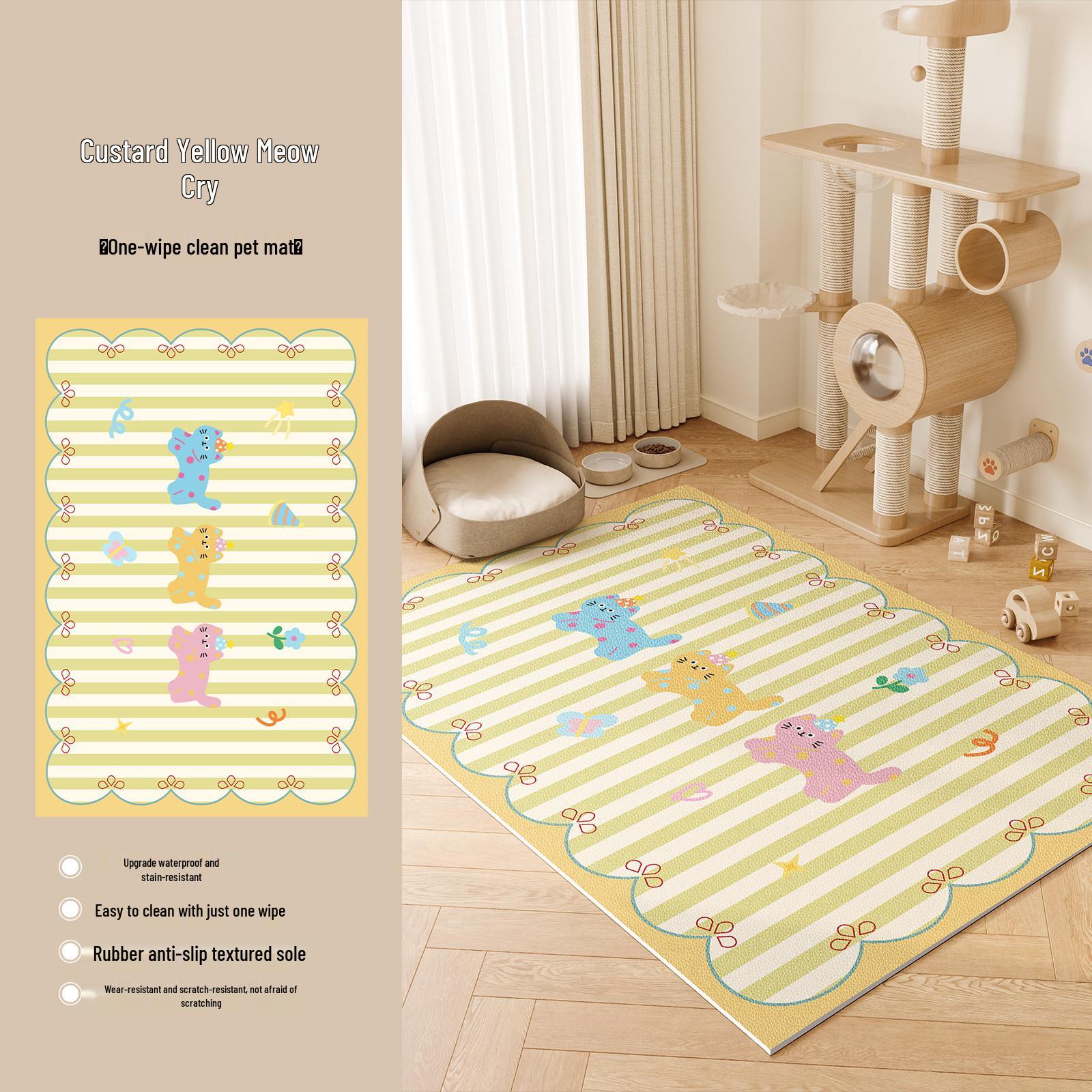 

Waterproof, Non-Slip, Dirt-Resistant Leather Dog Sleeping Mat for Kennels 60×90 cm
